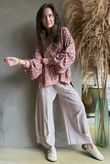 Annie Gingham Quirky 7/8 Pant Antique Rose